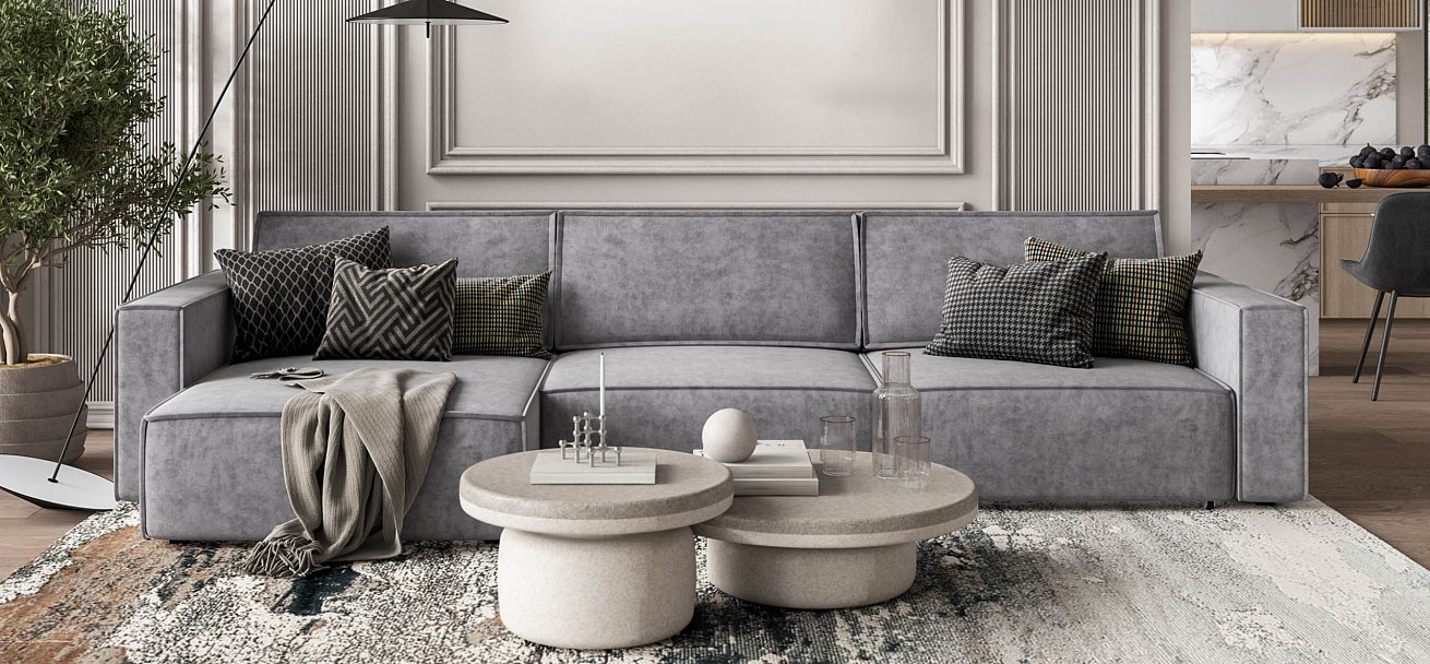 Угловой диван Босс Софт Модуль Макс велюр Роял агат