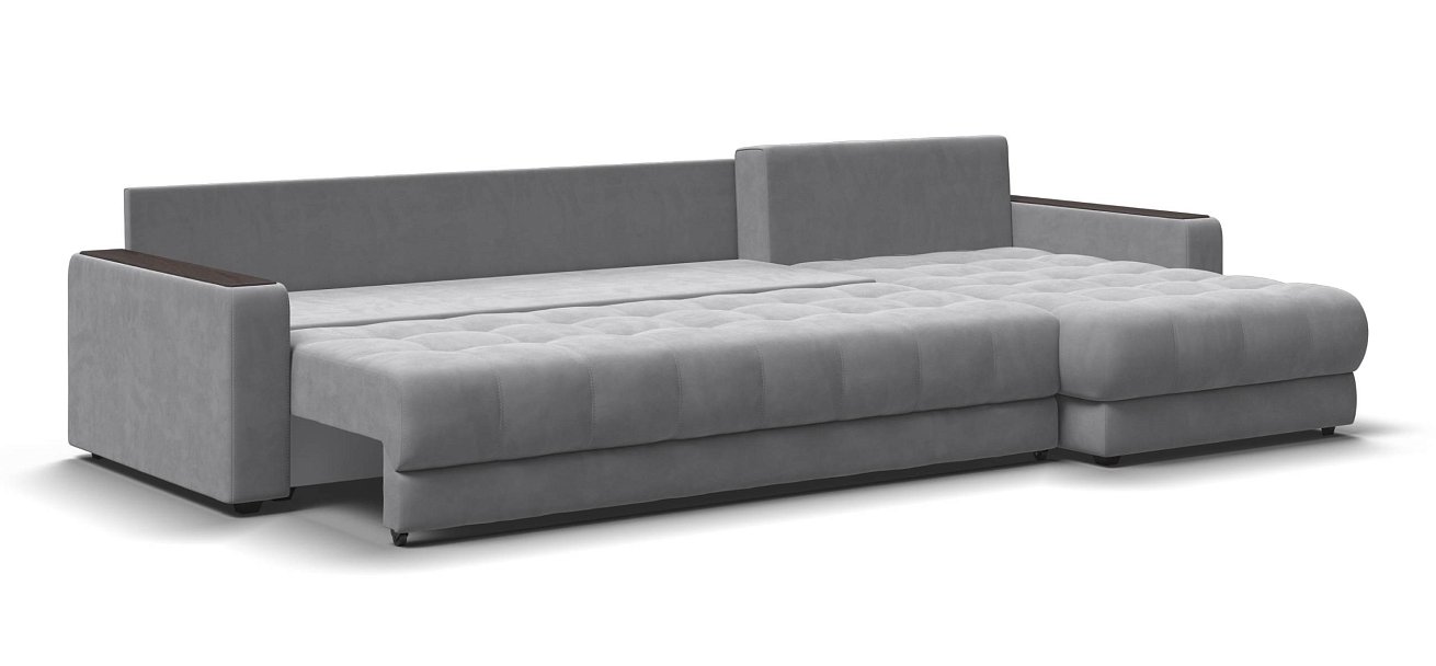 Угловой диван Босс Макс велюр Монолит сталь