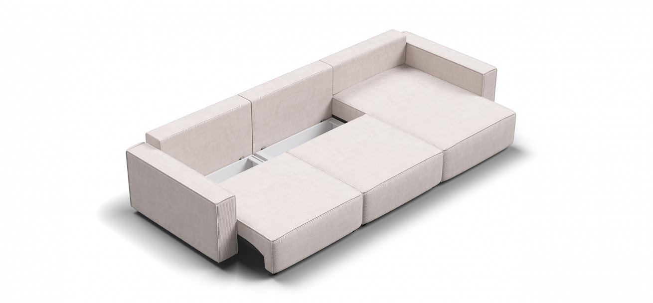 Угловой диван Босс Софт Модуль Макс Вельвет Корд бежевый