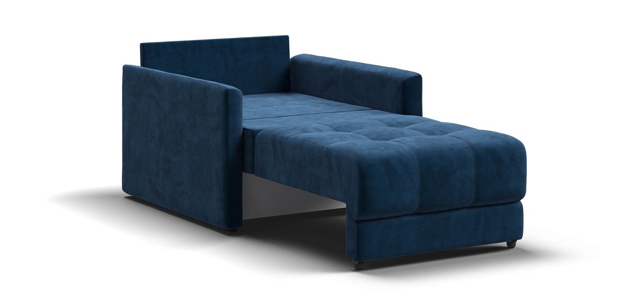 Босс Лофт кресло-кровать велюр Монолит синий