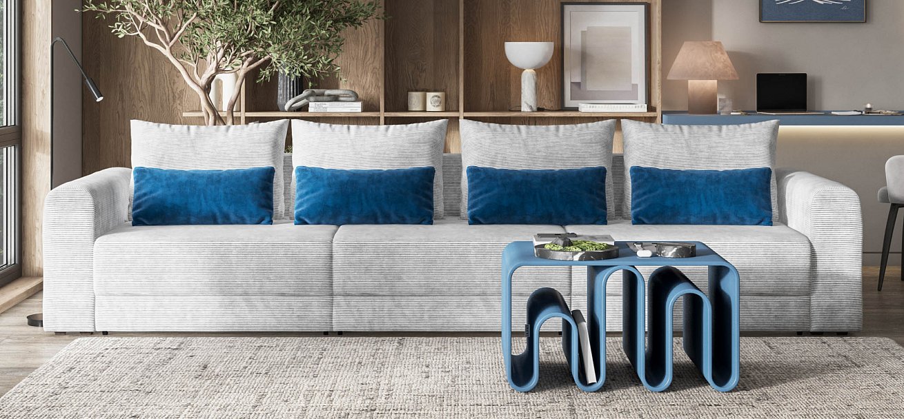 Модульный диван Ричмонд Модуль Макс Вельвет Корд серый