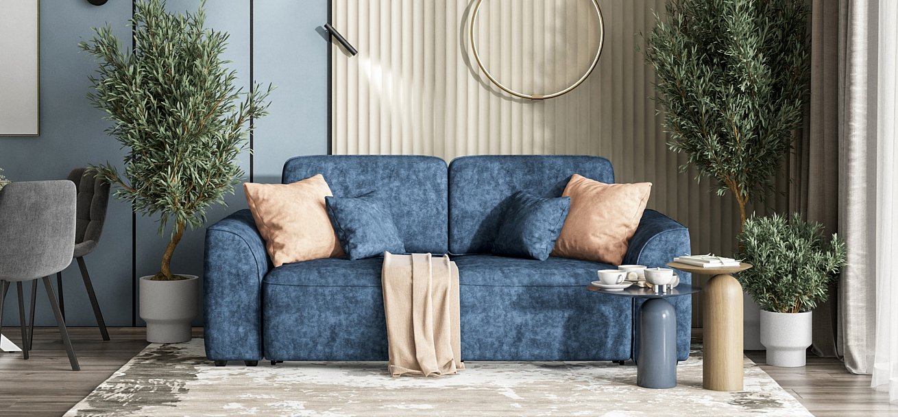 Диван Кинг Модуль велюр Роял синий