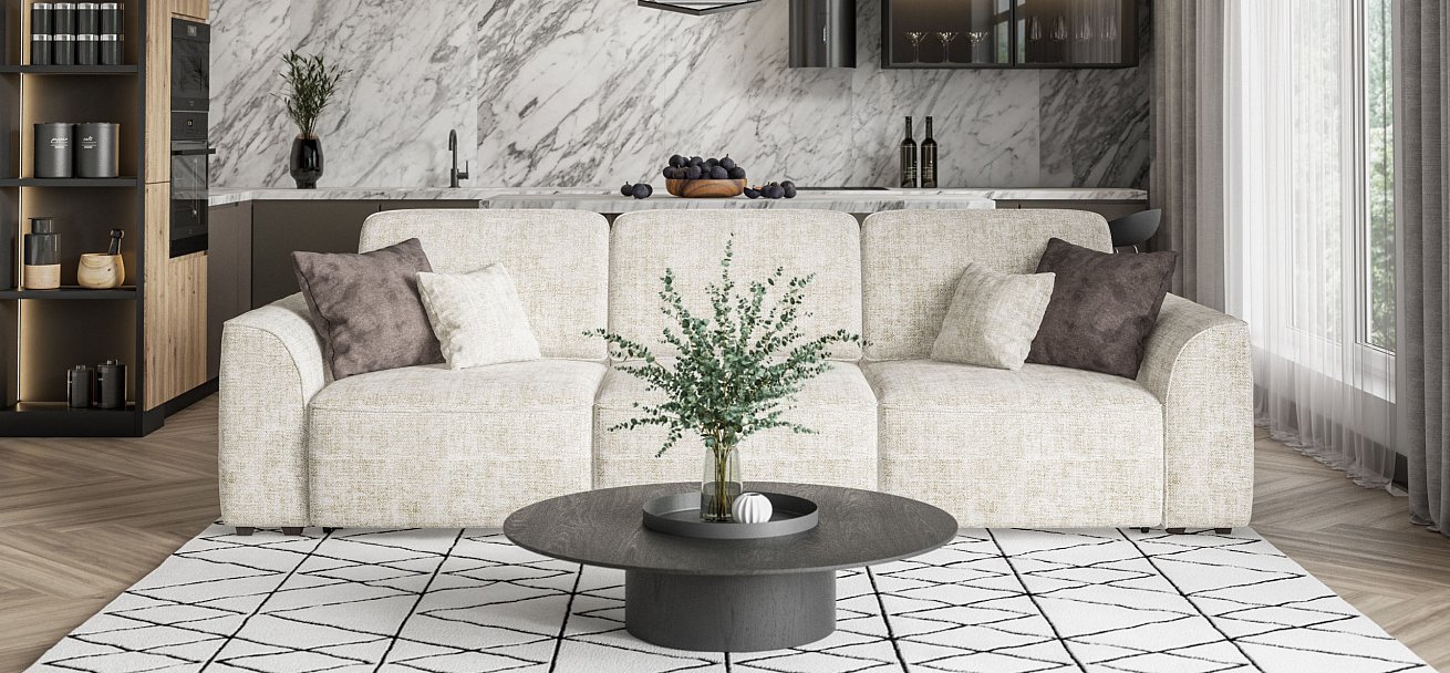 Диван Кинг Модуль Макс Шенилл Смарт кварц