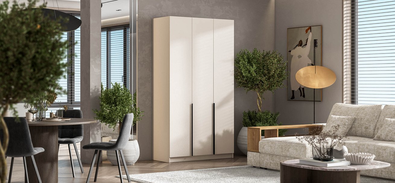 Босс Стандарт 120*220 шкаф распашной 3Д + ящики 01 Кашемир