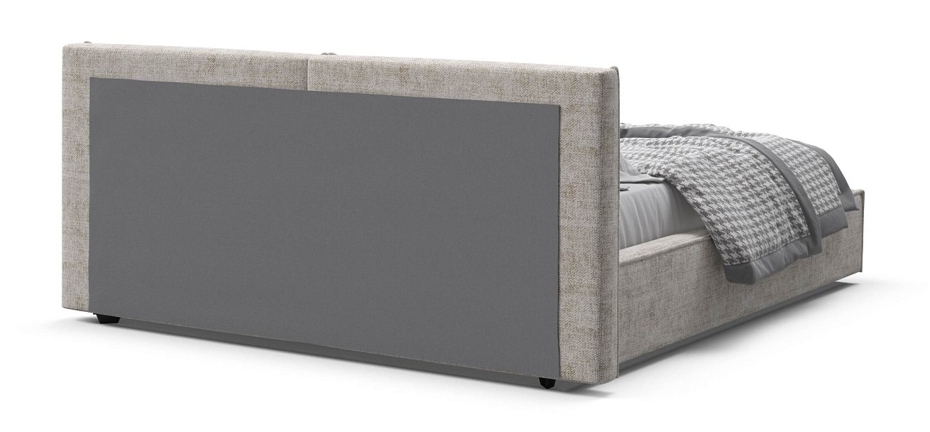 Норд Кровать+ПМ 160*200 Шенилл Смарт кварц