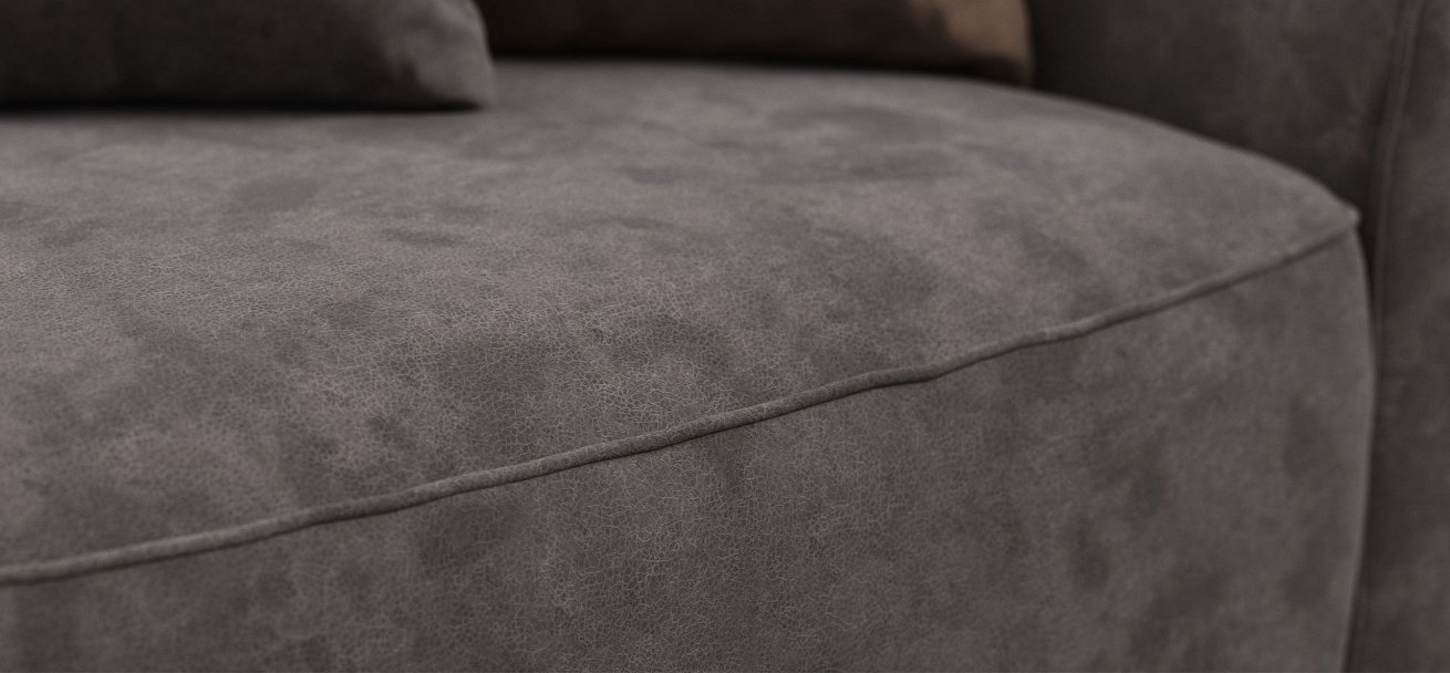Диван Кинг Модуль велюр Алькантара серый
