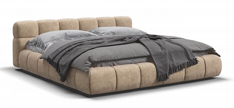 Босс Дрим Кровать+ПМ 180*200 велюр Роял шампань 1