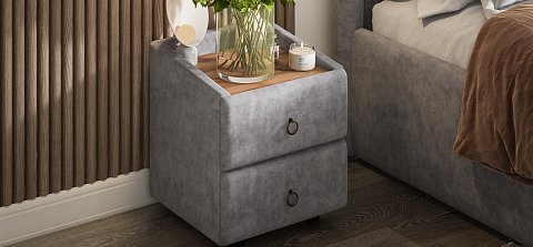 Тумба Босс Классик велюр Роял агат, Орех Селект 2