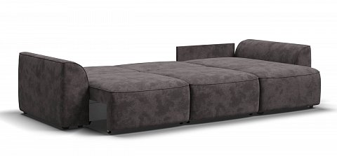 Угловой диван Кинг велюр Алькантара серый 3