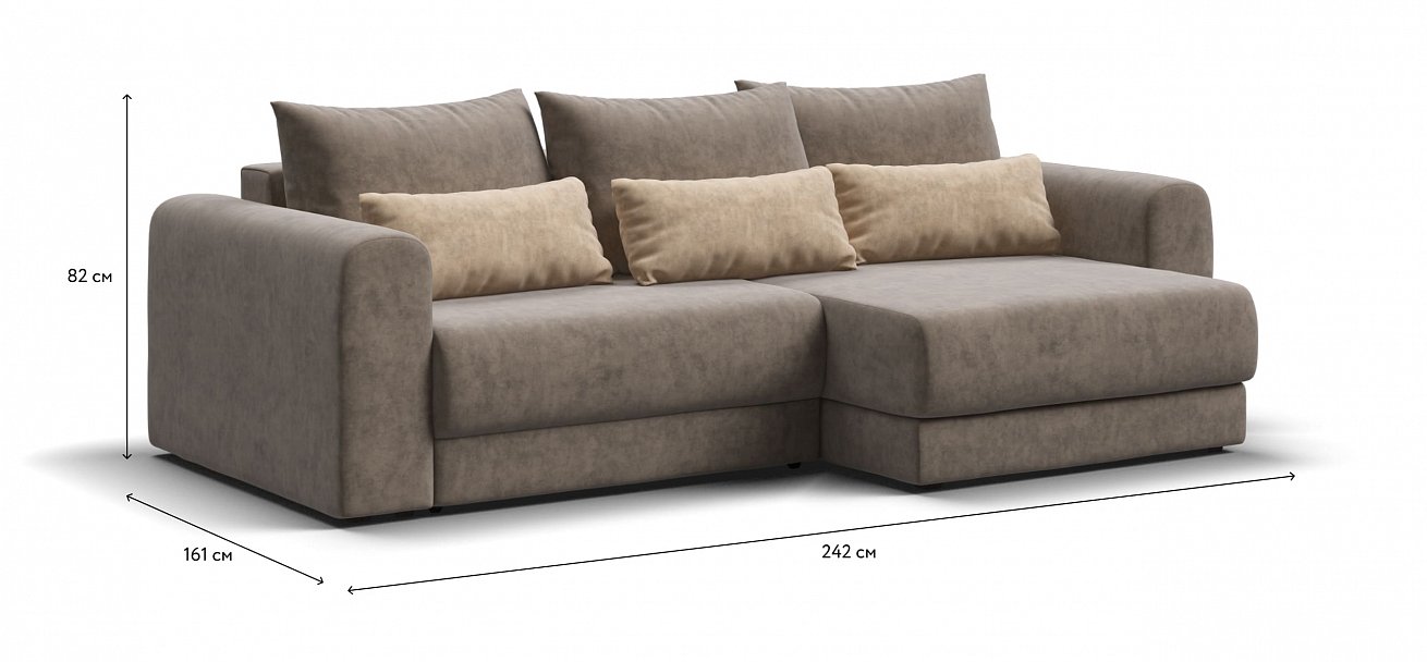 Модульный угловой диван Ричмонд Модуль велюр Роял тауп