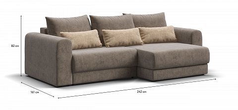 Модульный угловой диван Ричмонд Модуль велюр Роял тауп 1