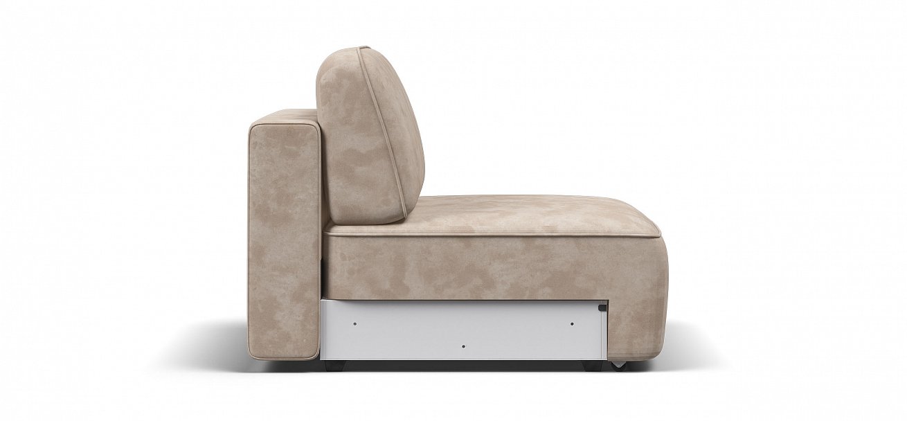 Кинг Модуль спальное место велюр Алькантара пепел