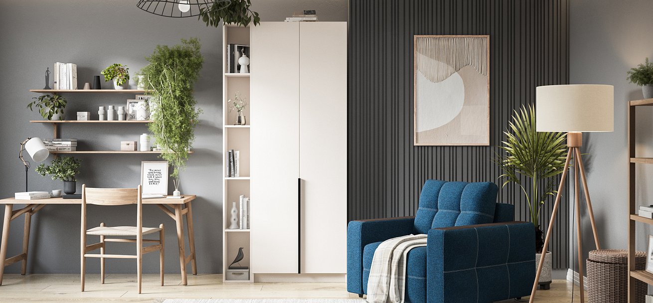 Рим 80 шкаф распашной 2Д 01 Кашемир