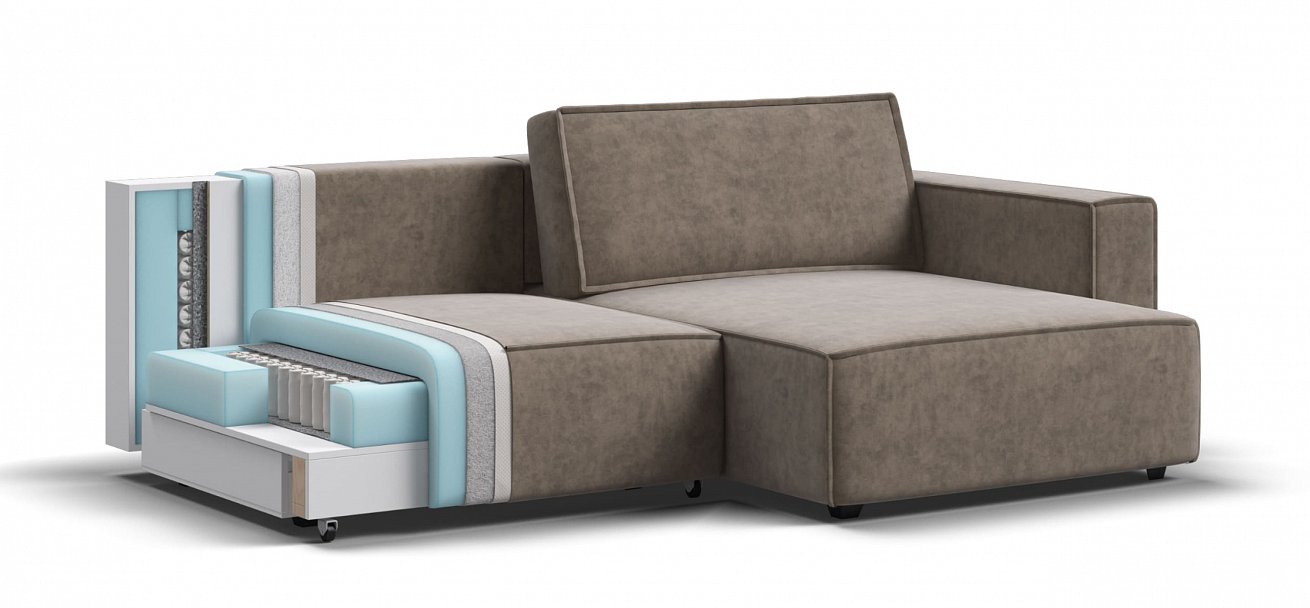 Угловой диван Босс Софт Модуль велюр Роял тауп