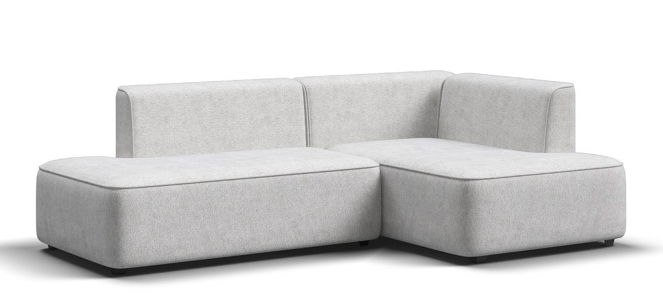 Угловой диван правый Кинг Твин Шенилл Клауд крем