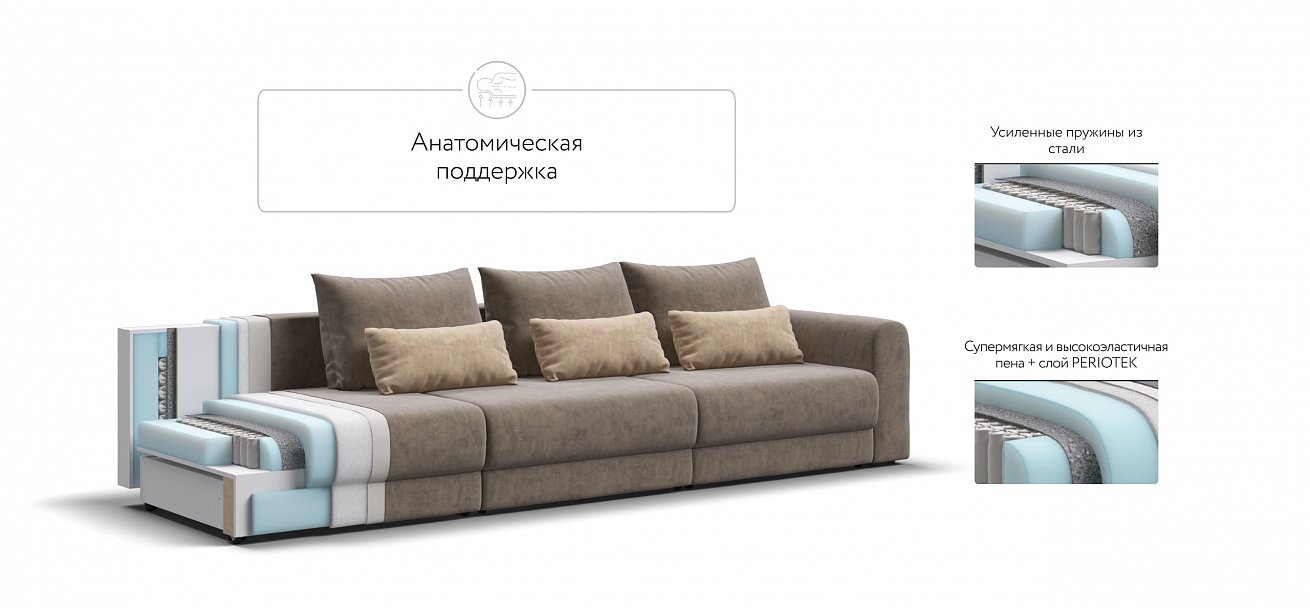 Модульный диван Ричмонд Модуль Макс велюр Роял тауп