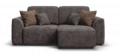 Угловой диван Кинг Модуль велюр Алькантара серый 3