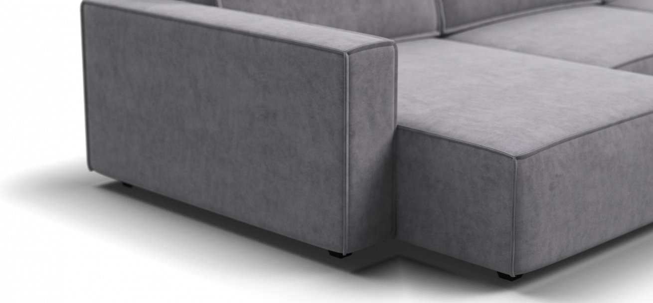 П-образный диван Босс Софт Модуль велюр Роял агат