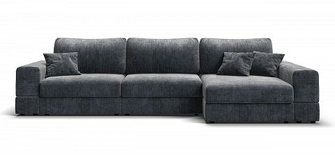 Угловой диван-кровать Босс Модуль ХЛ Шенилл Глосс карбон 1