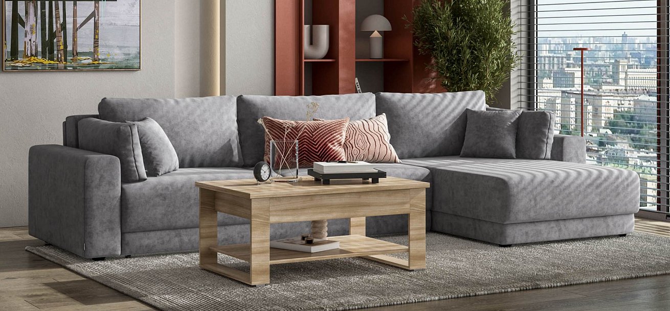 Угловой диван Босс Прайм Макс велюр Роял агат