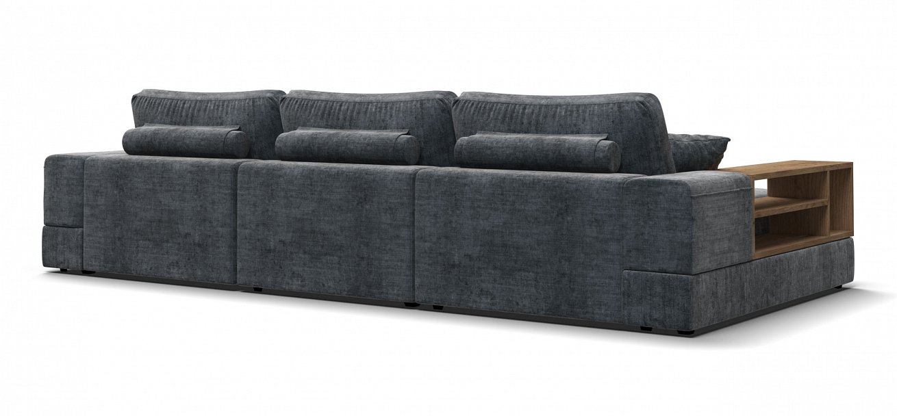 Угловой диван-кровать Босс Модуль ХЛ Шенилл Глосс карбон