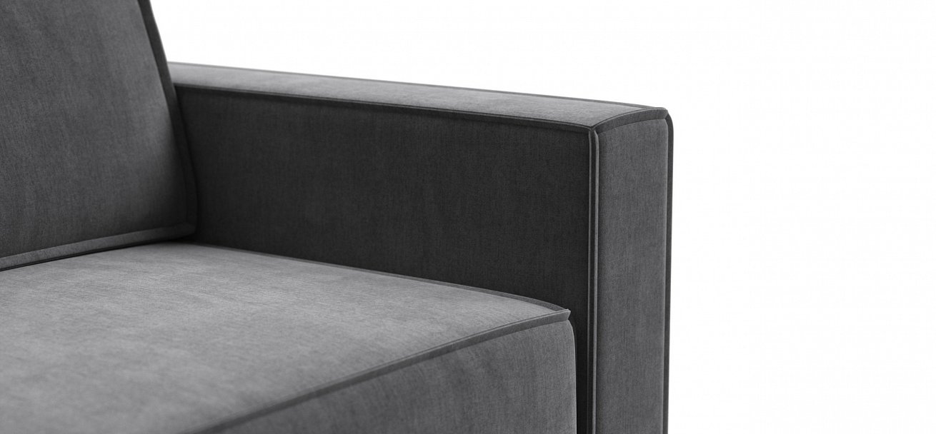 Диван Босс Софт Модуль велюр Монолит серый