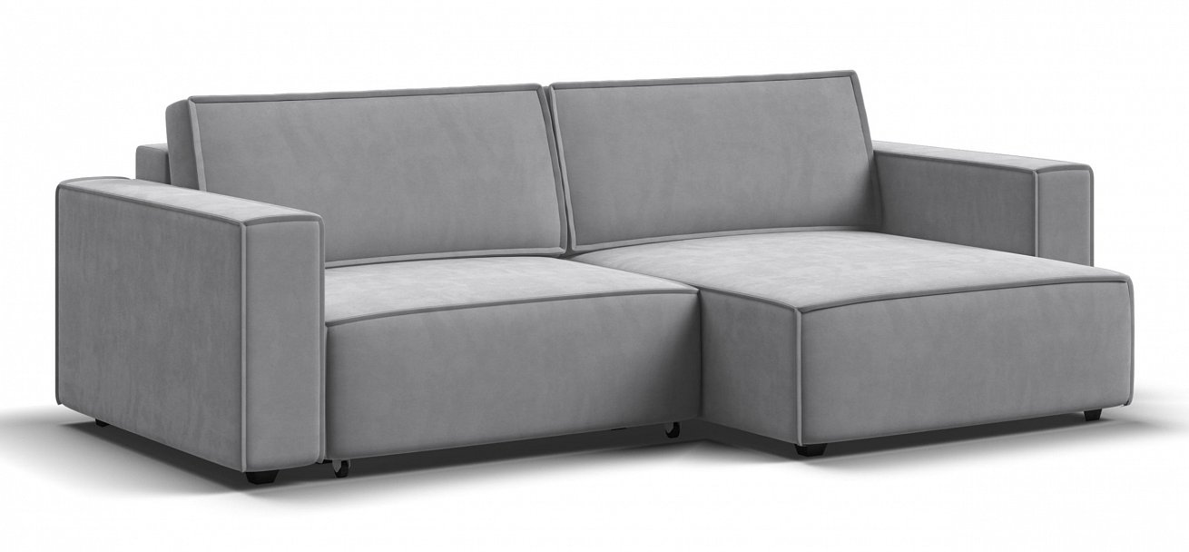Угловой диван Босс Софт Модуль велюр Монолит сталь