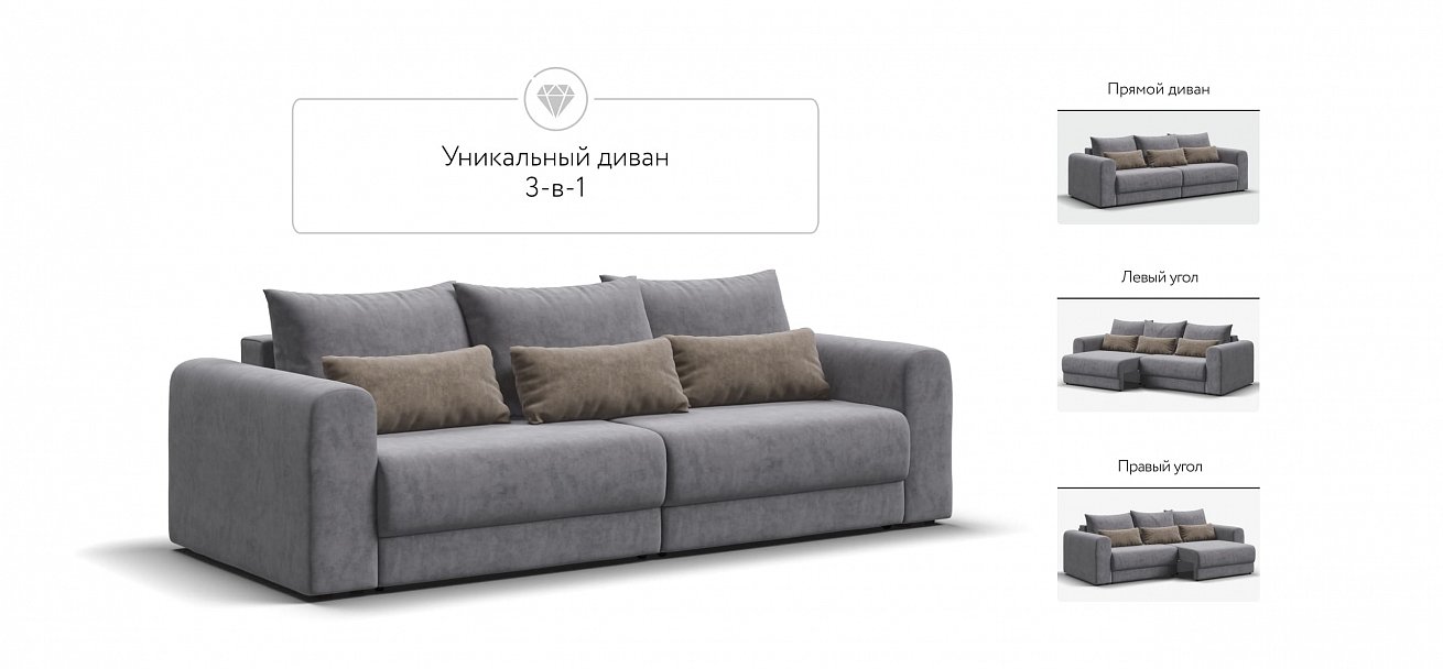 Модульный диван Ричмонд Модуль велюр Роял агат