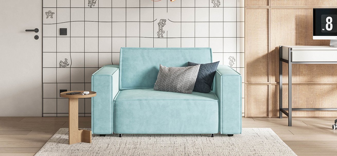 Кресло Босс Софт Модуль велюр Монолит аква