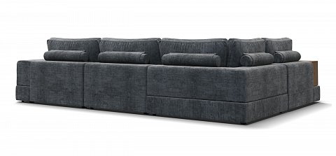 П-образный диван-кровать Босс Модуль Шенилл Глосс карбон 3