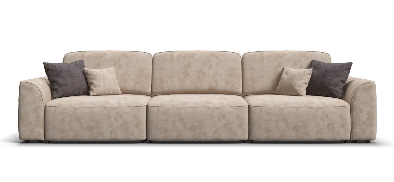 Диван Кинг Макс велюр Алькантара пепел