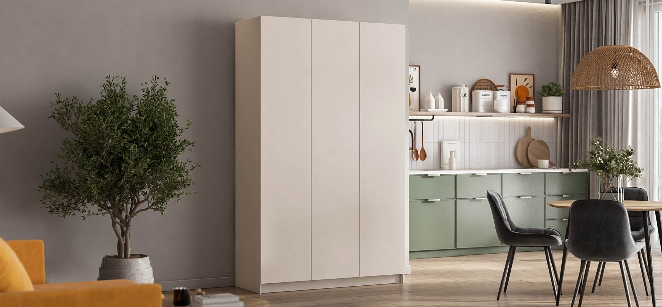 Идея 135 шкаф распашной 3Д Кашемир