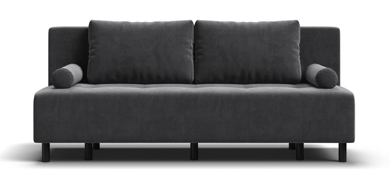 Диван Бостон Мини велюр Монолит серый