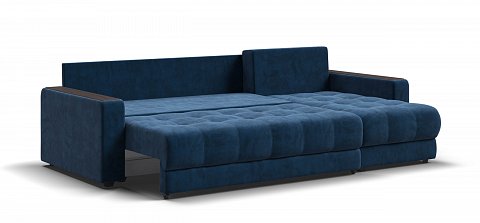 Угловой диван Босс Классик велюр Монолит синий 3