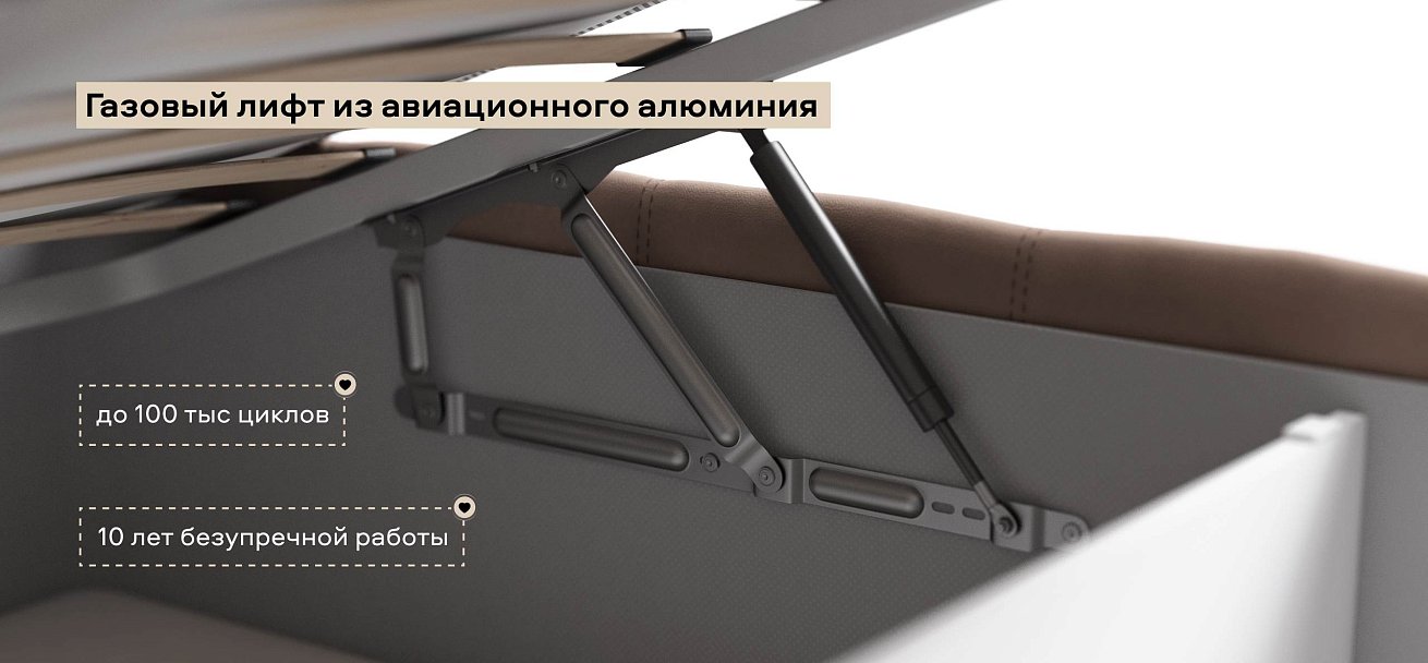 Босс Кровать+ПМ 180*200 велюр Монолит мокко