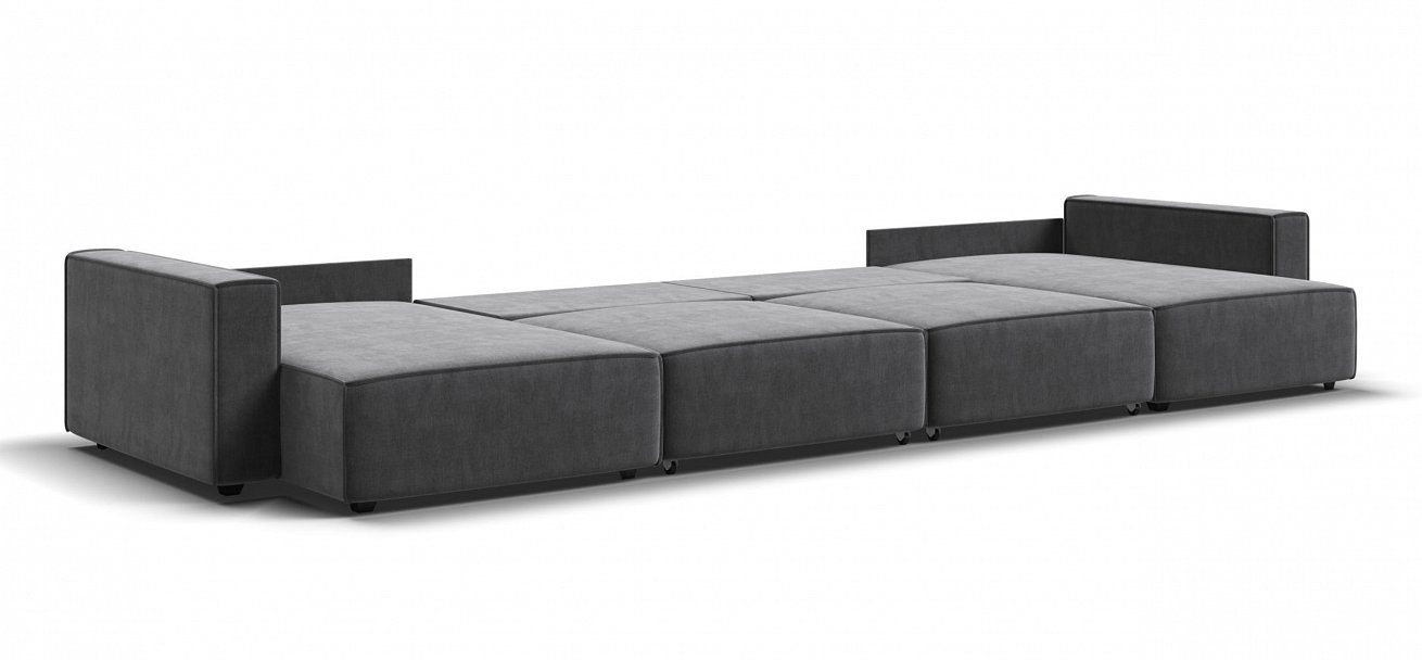 П-образный диван Босс Софт Модуль велюр Монолит серый