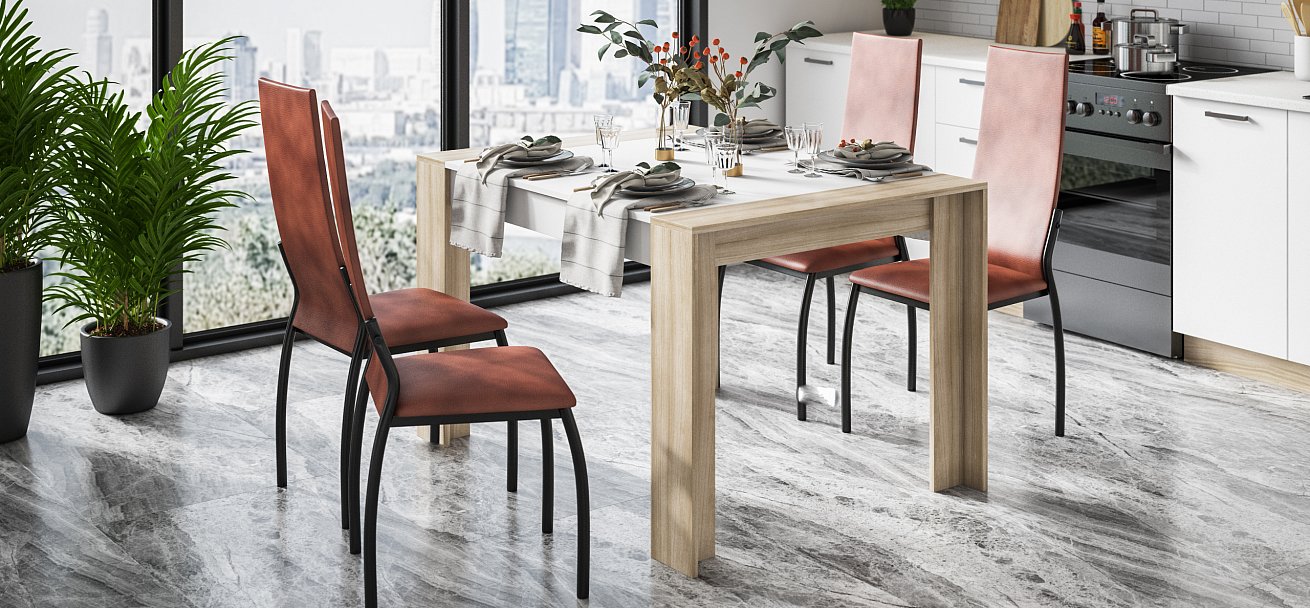 Стул АСТИ NEW 2 шт. экокожа Табак, черный