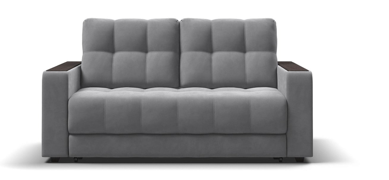 Диван Босс двухместный велюр Монолит сталь