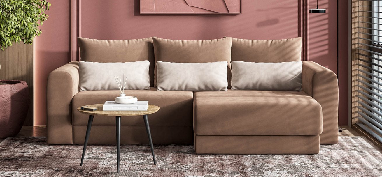 Модульный угловой диван Ричмонд Модуль велюр Монолит мокко