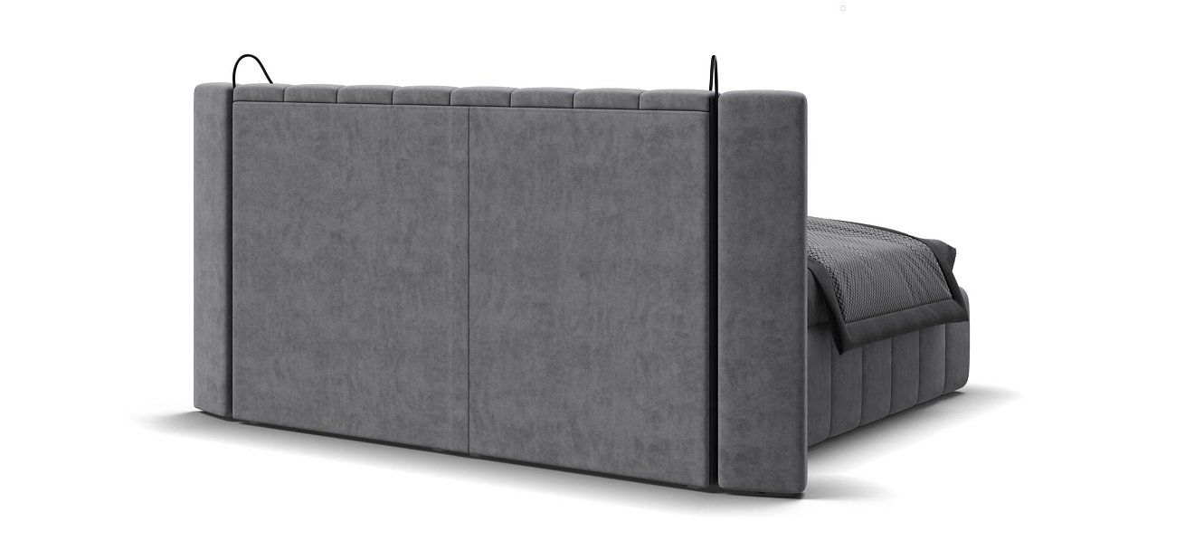 Босс ХО Кровать 180*200 велюр Роял агат