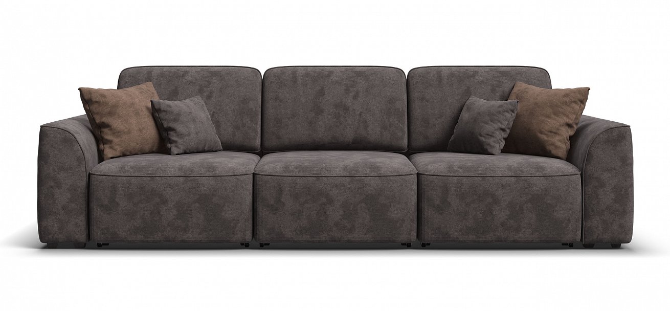 Диван Кинг Модуль Макс велюр Алькантара серый