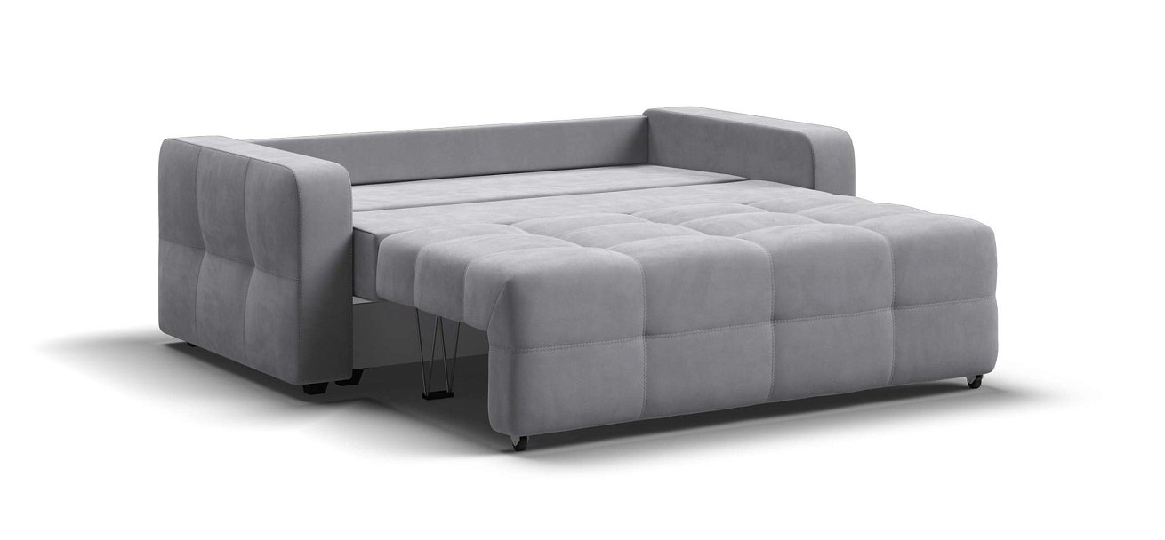 Диван Денди двухместный велюр Монолит сталь