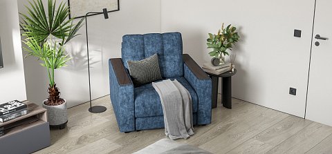 Босс кресло-кровать велюр Роял синий 2