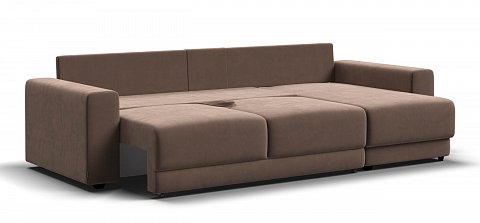 Угловой диван Босс Прайм ХЛ велюр Монолит мокко 3