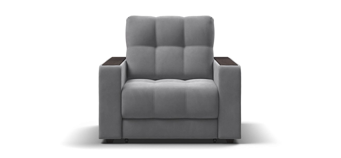 Босс кресло-кровать велюр Монолит сталь