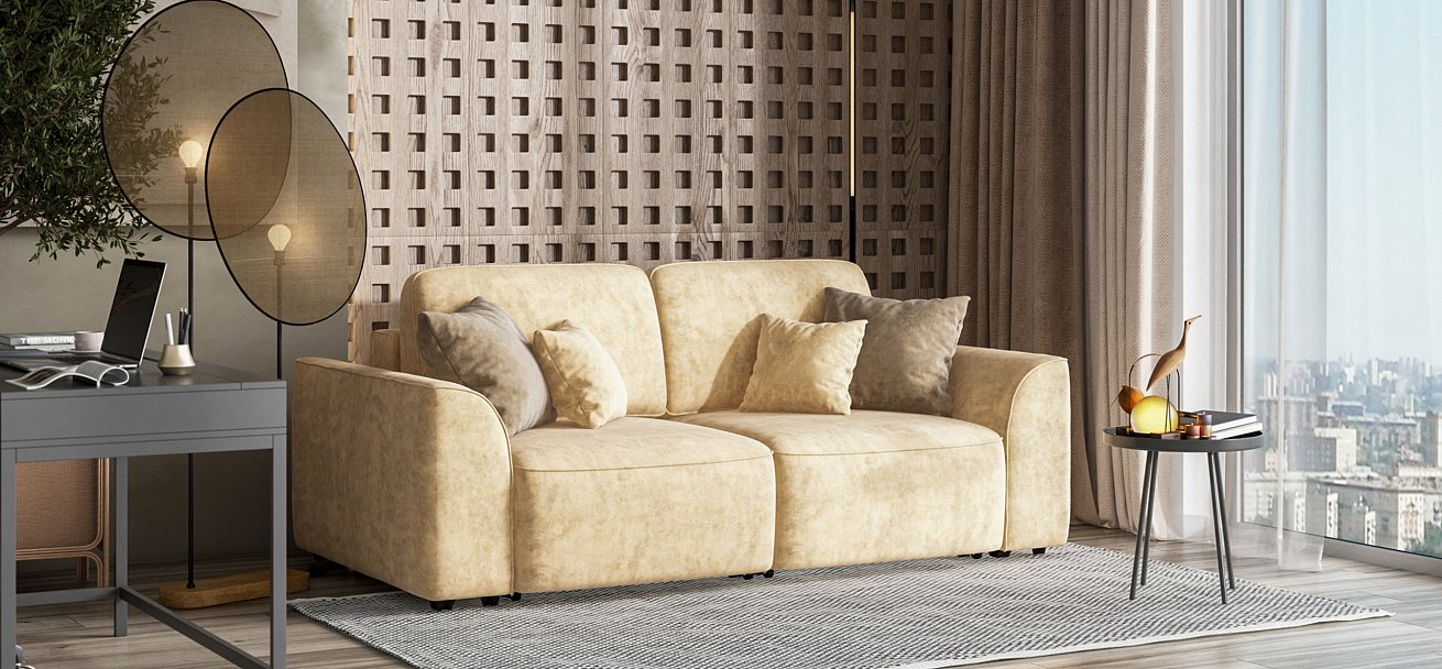 Диван Кинг Модуль велюр Роял шампань