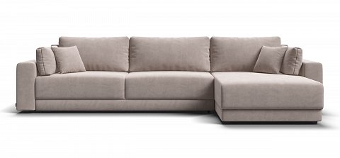 Угловой диван Босс Прайм Макс велюр Монолит латте 1