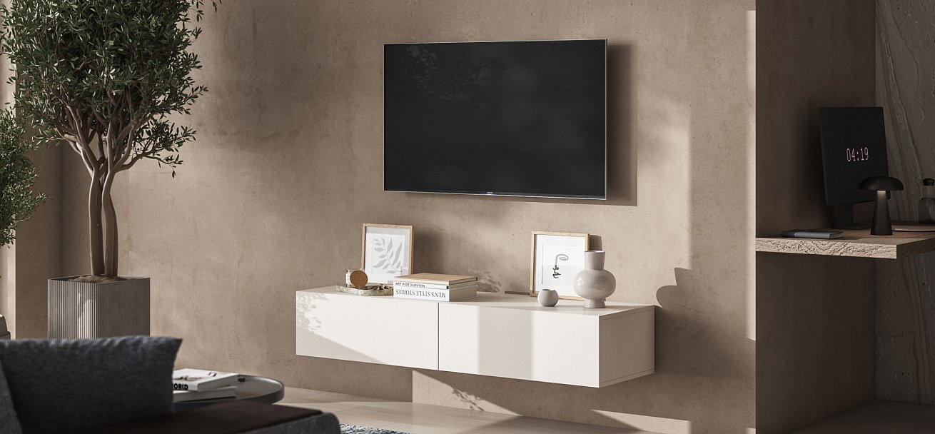 ТВ Тумба Босс Стандарт 140 Кашемир серый