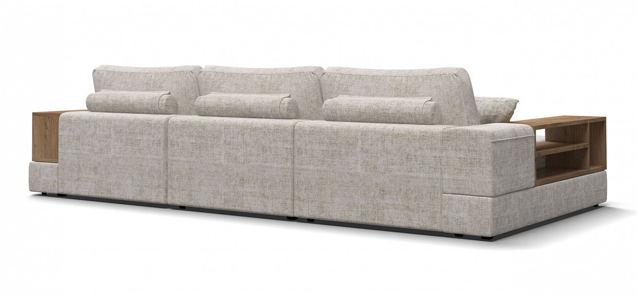 Угловой диван-кровать Босс Модуль ХЛ Шенилл Смарт кварц