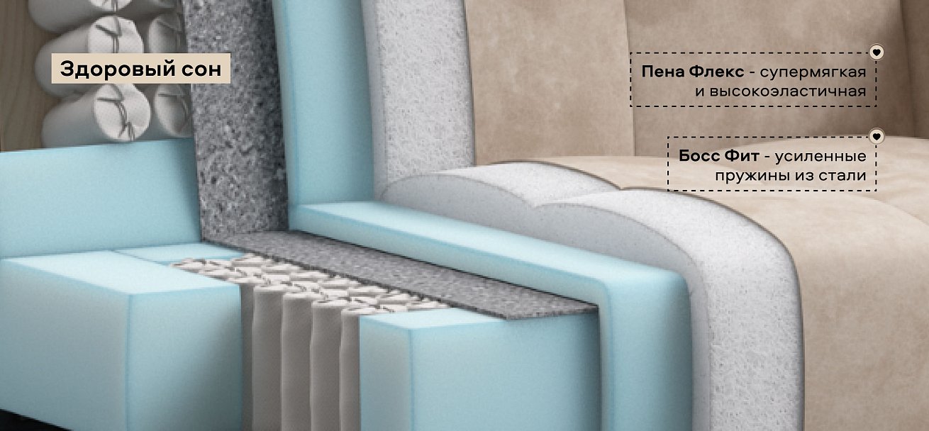 Босс Слип кресло-кровать велюр Алькантара пепел